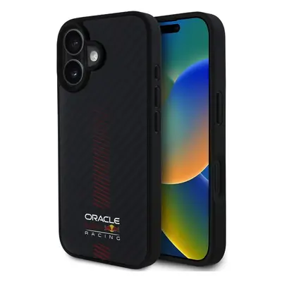 Oracle Red Bull Racing Carbon Powerbar MagSafe kryt iPhone 16 Plus černý