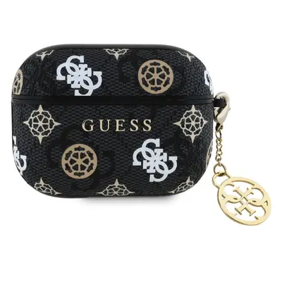 Guess PU 4G Peony Charm pouzdro pro AirPods Pro černé