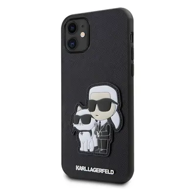 Karl Lagerfeld PU Saffiano Karl and Choupette NFT kryt iPhone 11 černý