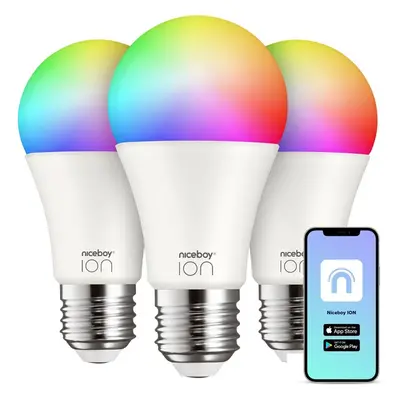 Niceboy ION SmartBulb RGB E27 9W triple pack