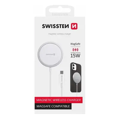 SWISSTEN MagStick WIRELESS NABÍJEČKA PRO APPLE IPHONE (kompatibilní s MagSafe) 8595217479722 Bíl