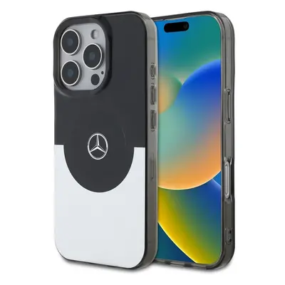 Mercedes PC/TPU Double Layer MagSafe kryt pro iPhone 16 Pro Max černý/stříbrný