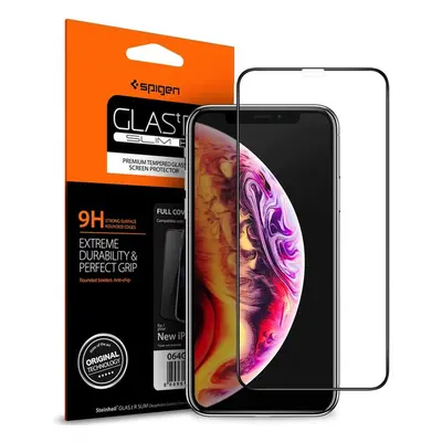 Spigen Glass FC HD ochranné sklo iPhone 11/XR černé