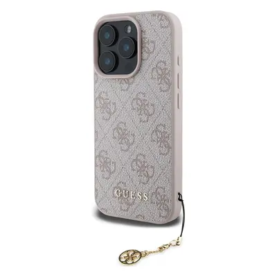 Guess 4G Charm kryt iPhone 16 Pro růžový