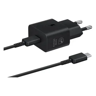 Samsung USB-C 25W GaN nabíječka s USB-C kabelem černá (Bulk)