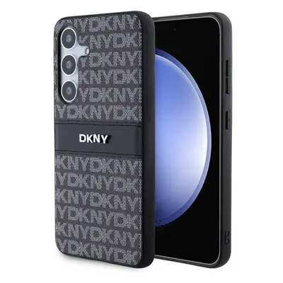 DKNY PC/TPU Repeat Pattern Tonal Stripe kryt Samsung S24 černý