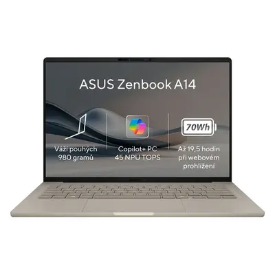 ASUS Zenbook A14 UX3407RA-OLED024X Zlatá