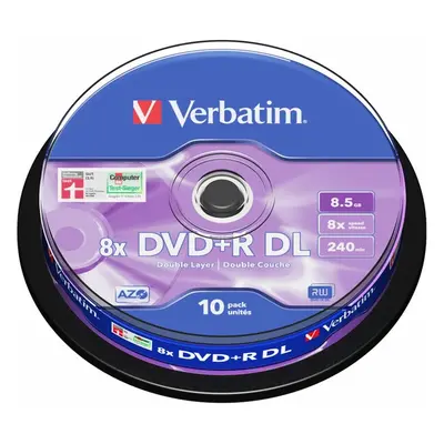 VERBATIM DVD+R(10 ks) Double layer/8x/8.5GB/spindle