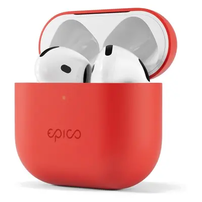 Epico silikonový kryt pro Airpods 4 červený Červená