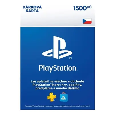 Sony PlayStation - Dárková Karta 1500 Kč (online kód)