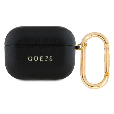 Guess PU Grained Classic Logo pouzdro pro AirPods Pro černé