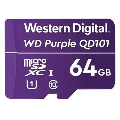 WD MicroSDXC karta 64GB Purple WDD064G1P0C Class 10, 16 TBW