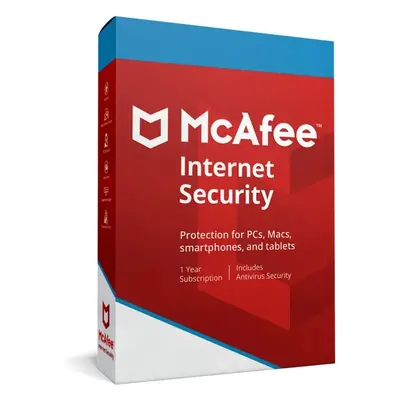 McAfee Internet Security pro 10 zařízení na 12 měsíců (elektronická licence)