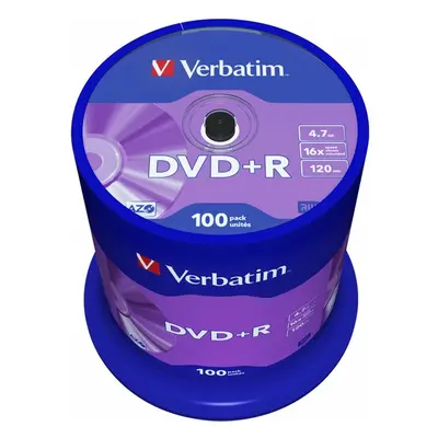 VERBATIM DVD+R(100 ks)Spindle/General Retail/16x/4.7GB