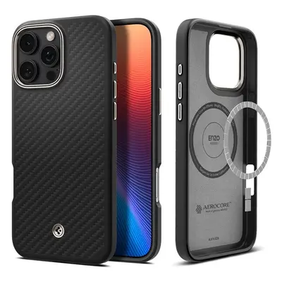 Spigen Enzo Aramid kryt iPhone 16 Pro black natural