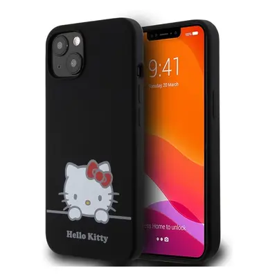 Hello Kitty Liquid Silicone Daydreaming Logo kryt iPhone 13 černý