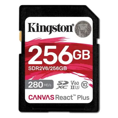 Kingston SDXC 256GB Canvas React Plus V60 SDR2V6/256GB