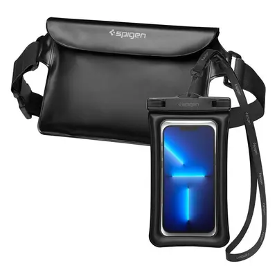 Spigen Aqua Shield Floating voděodolné pouzdro + WaterProof Waist Bag A621 Set černý