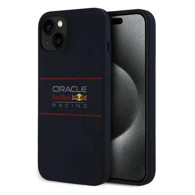 Oracle Red Bull Racing Silicone Horizontal Logo MagSafe kryt iPhone 14 modrý