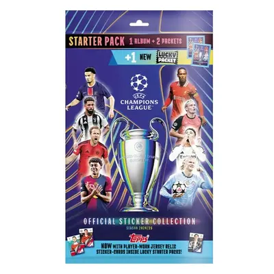 Topps Topps Champions League 2025 pack album 2 balíčky samolepek