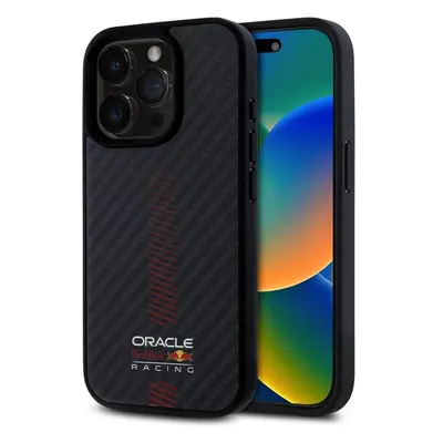 Oracle Red Bull Racing Carbon Powerbar MagSafe kryt iPhone 15 Pro černý