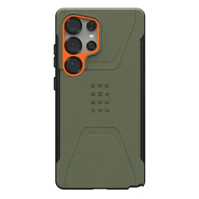 UAG Civilian Pro kryt Samsung Galaxy S25 Ultra olivový/oranžový