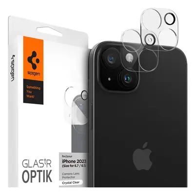 Spigen Glass tR Optik 2 Pack tvrzená skla iPhone 15/15 Plus/14/14 Plus čiré