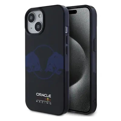 Oracle Red Bull Racing PC/TPU Two Bulls Magsafe kryt iPhone 15 modrý