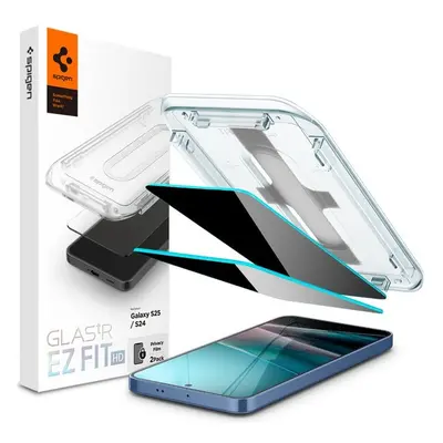 Spigen Glass tR EZ Fit HD (Privacy) tvrzené sklo Samsung Galaxy S25/S24 (2 ks)