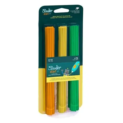 3Doodler náplň ECO-PCL pro 3D pero Start+ 75 ks - oranžová, žlutá, zelená