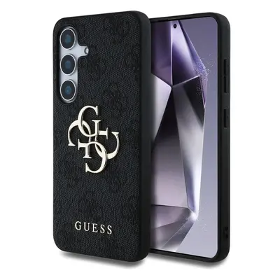 Guess PU 4G Metal Logo kryt Samsung Galaxy S25+ šedý