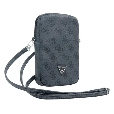 Guess PU 4G Triangle Logo Wallet Phone Bag Zipper černý