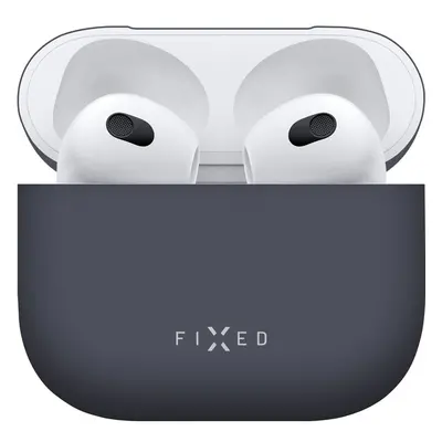 FIXED Silky ultratenké silikonové pouzdro Apple Airpods 3 modré