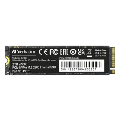 VERBATIM SSD Vi3000 Internal PCIe NVMe M.2 SSD 2TB