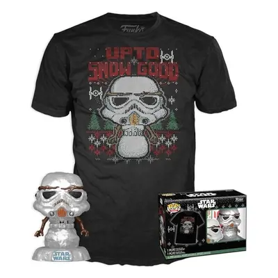 Funko POP! & Tee Box: Star Wars - Holiday Stormtrooper (MT) L