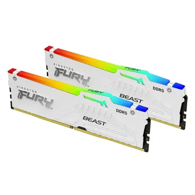 Kingston FURY Beast DDR5 64GB 6000MHz CL40 4x16GB RGB Bílá Bílá