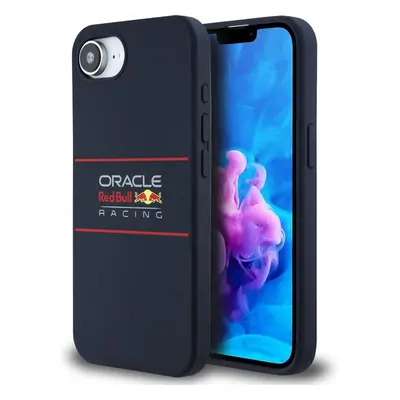 Oracle Red Bull Racing Silicone Horizontal Logo MagSafe kryt iPhone 16e modrý