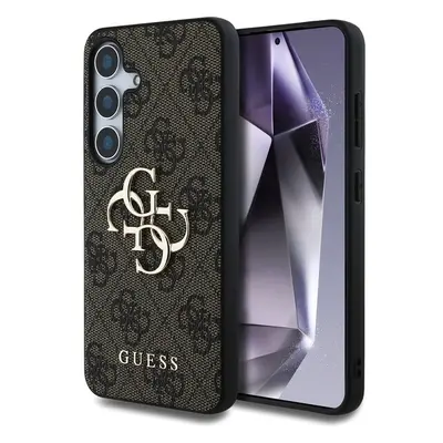 Guess PU 4G Metal Logo kryt Samsung Galaxy S25 hnědý