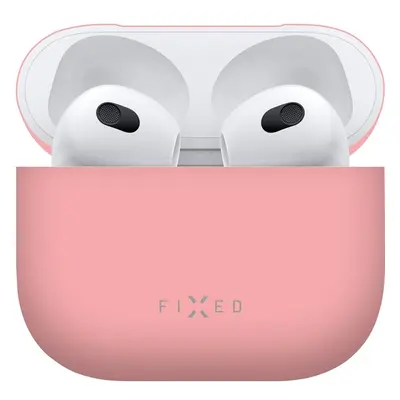 FIXED Silky ultratenké silikonové pouzdro Apple Airpods 3 růžové