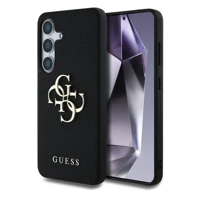 Guess PU Grained 4G Metal Logo kryt Samsung Galaxy S25+ černý