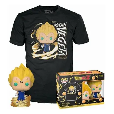 Funko Pop! & Tee Box DBZ Majin Vegeta GITD XL Černá