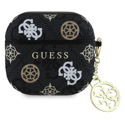 Guess PU 4G Peony Charm pouzdro AirPods 4 černé