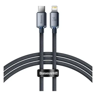 Baseus Crystal Shine Series kabel USB-C/Lightning (20W) 1,2m černý