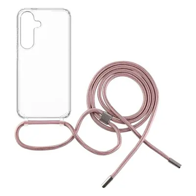 FIXED Pure Neck kryt s růžovou šňůrkou na krk pro Samsung Galaxy S25