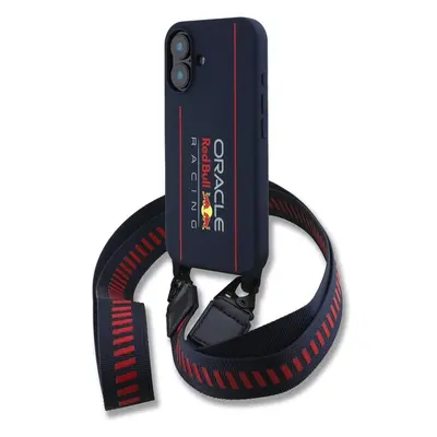 Oracle Red Bull Racing Silicone Vertical Logo MagSafe zadní kryt + Crossbody popruh iPhone 16 mo