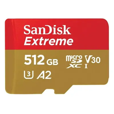 SanDisk micro SDXC karta 512GB Extreme + adaptér SDSQXAV-512G-GN6MA