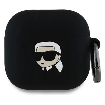 Karl Lagerfeld 3D Logo NFT Karl Head silikonové pouzdro AirPods 4 černé