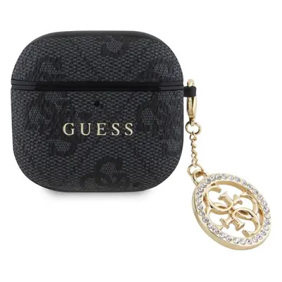 Guess 4G Script PC/PU Charm pouzdro AirPods 4 černé