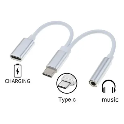 PremiumCord Převodník USB-C na audio konektor jack 3,5mm female + USB typ C konektor pro nabíjen