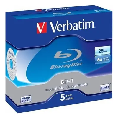 VERBATIM BD-R SL(5 ks) Blu-Ray/Jewel/6x/25GB